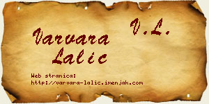 Varvara Lalić vizit kartica